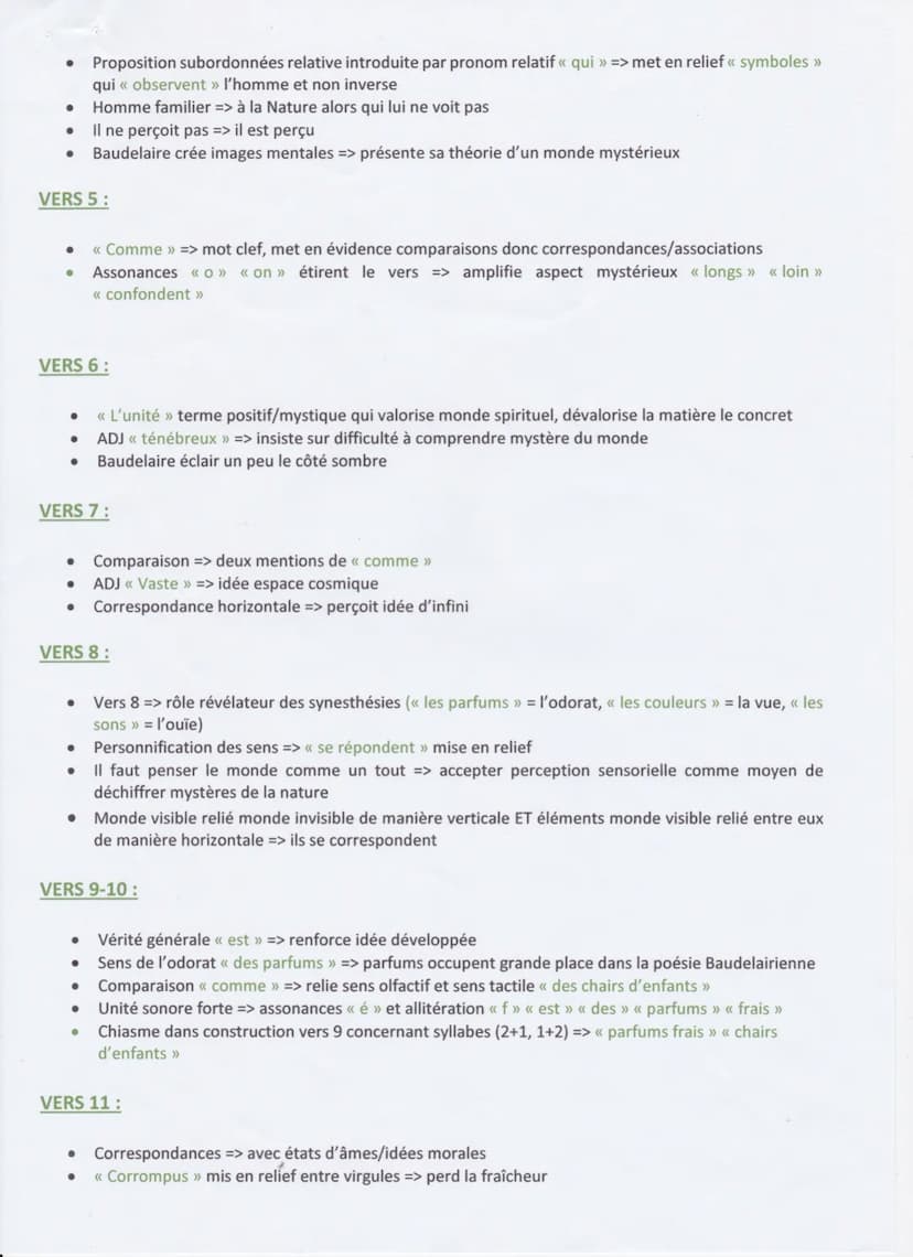 LECTURE LINÉAIRE « LES FLEURS DU MAL » N*3 : « CORRESPONDANCES >>
POÈME À ÉTUDIER
4ème poème de section =>«< spleen et
idéal >>
● Auteur => 