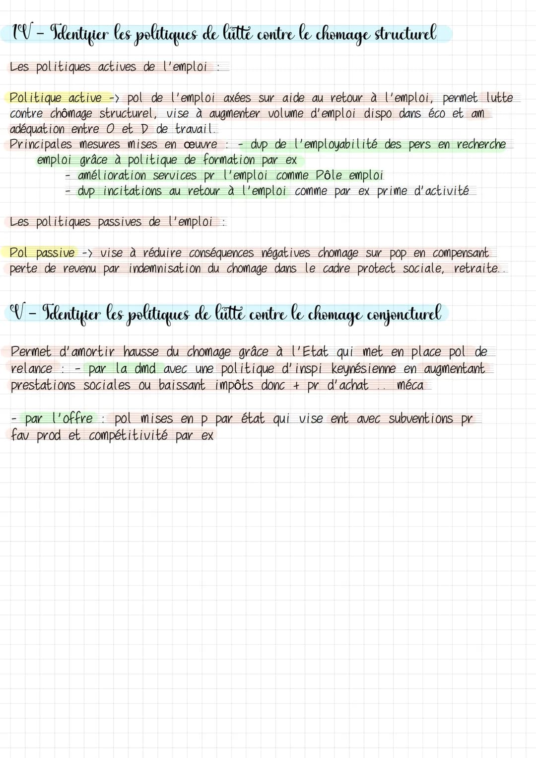 Chapitre 6
-
Le chomage et les politiques de l'emploi
1 - Calculer le taux de chomage et decrire son evolution.
Chômeur au sens du BIT -> pe