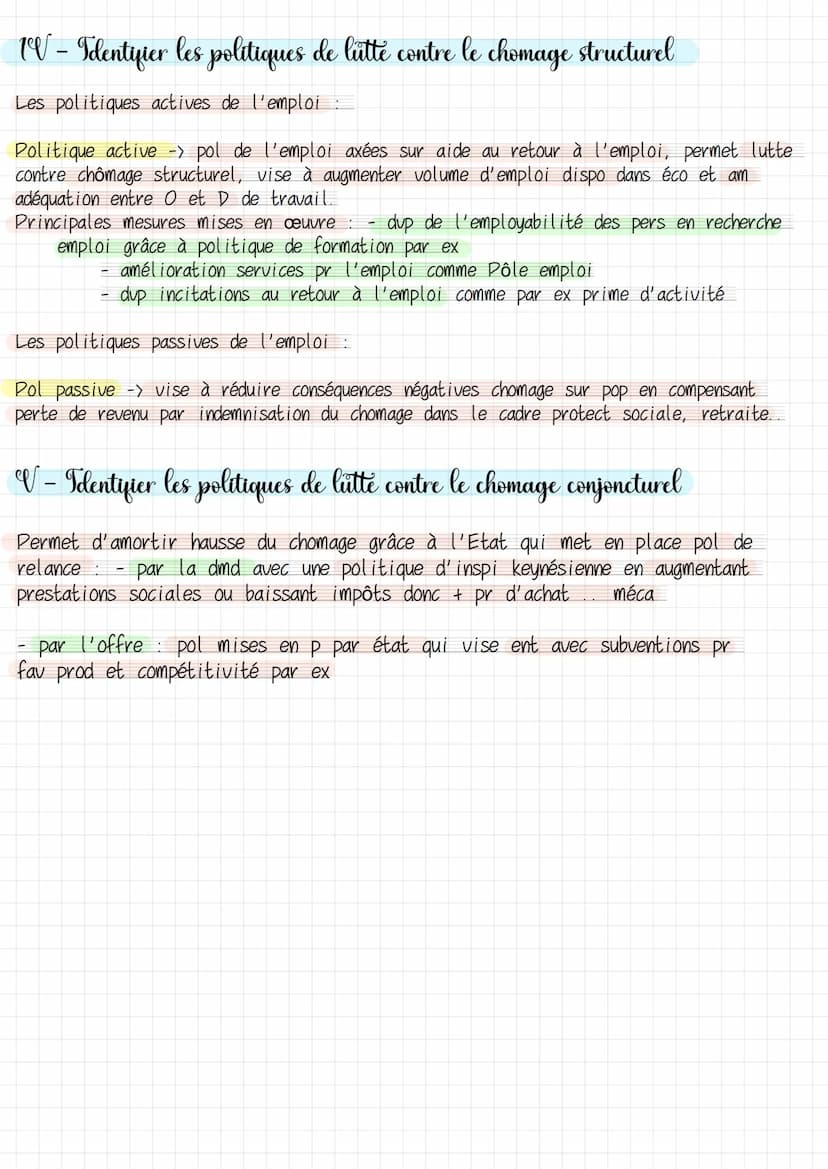 Chapitre 6
-
Le chomage et les politiques de l'emploi
1 - Calculer le taux de chomage et decrire son evolution.
Chômeur au sens du BIT -> pe