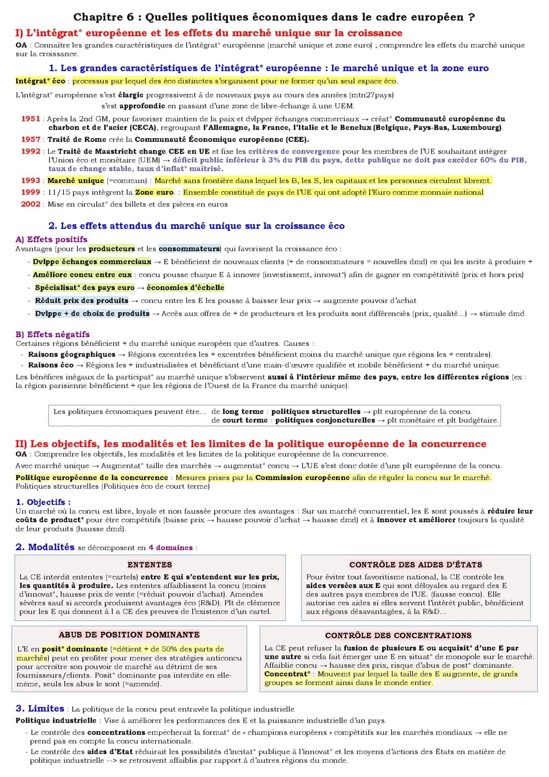 Politiques européennes - SES
