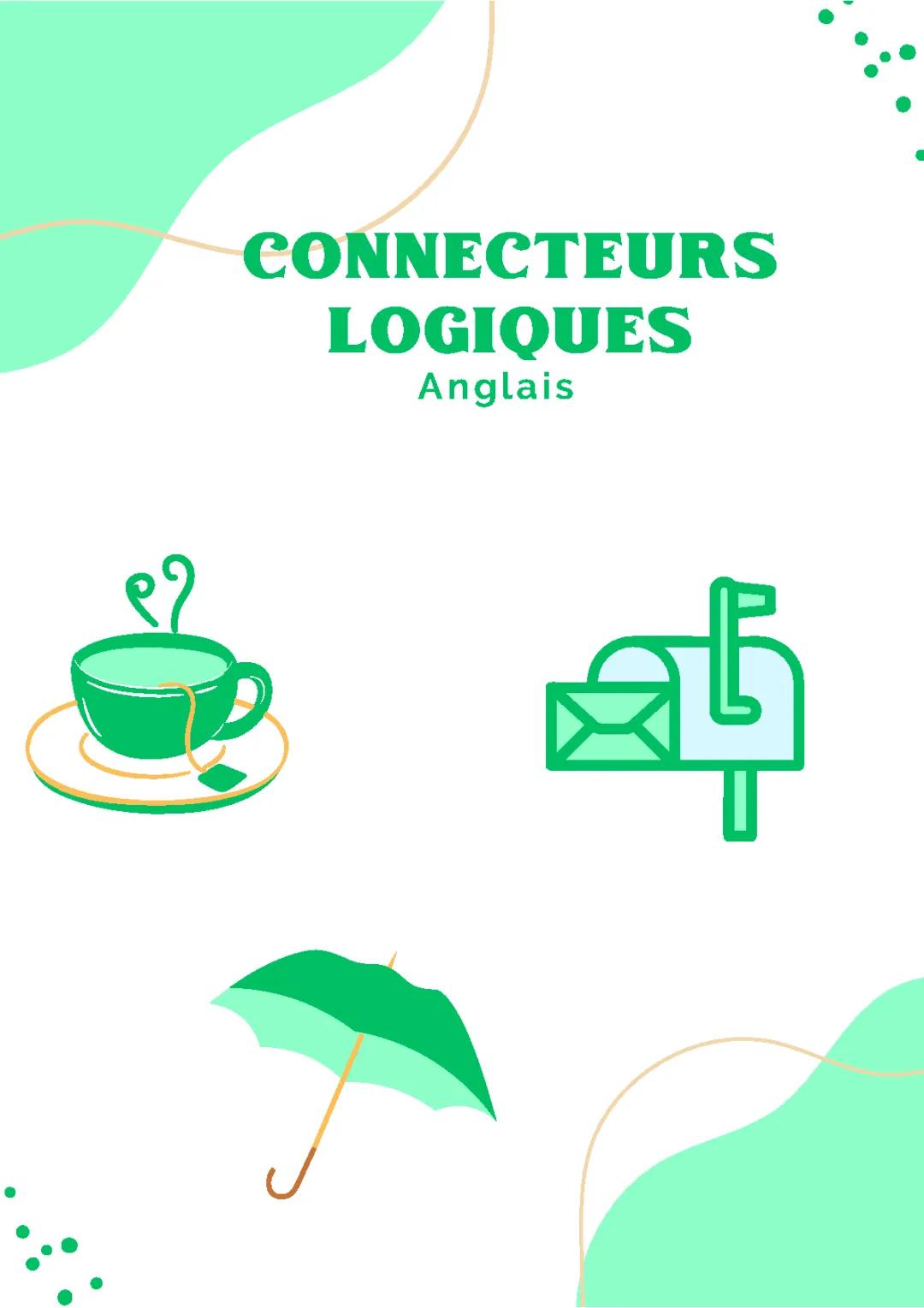 Connecteurs logiques Anglais Collège
