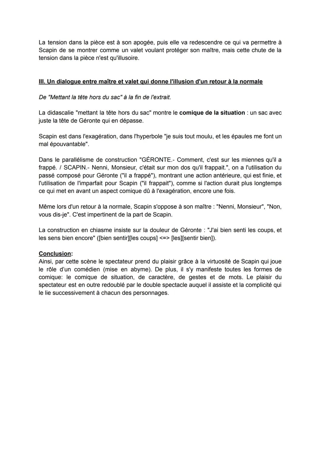 << Les fourberies de Scapin » acte III, scène 2
Introduction:
La comédie << Les fourberies de Scapin »a été écrite par Molière, comédien et 