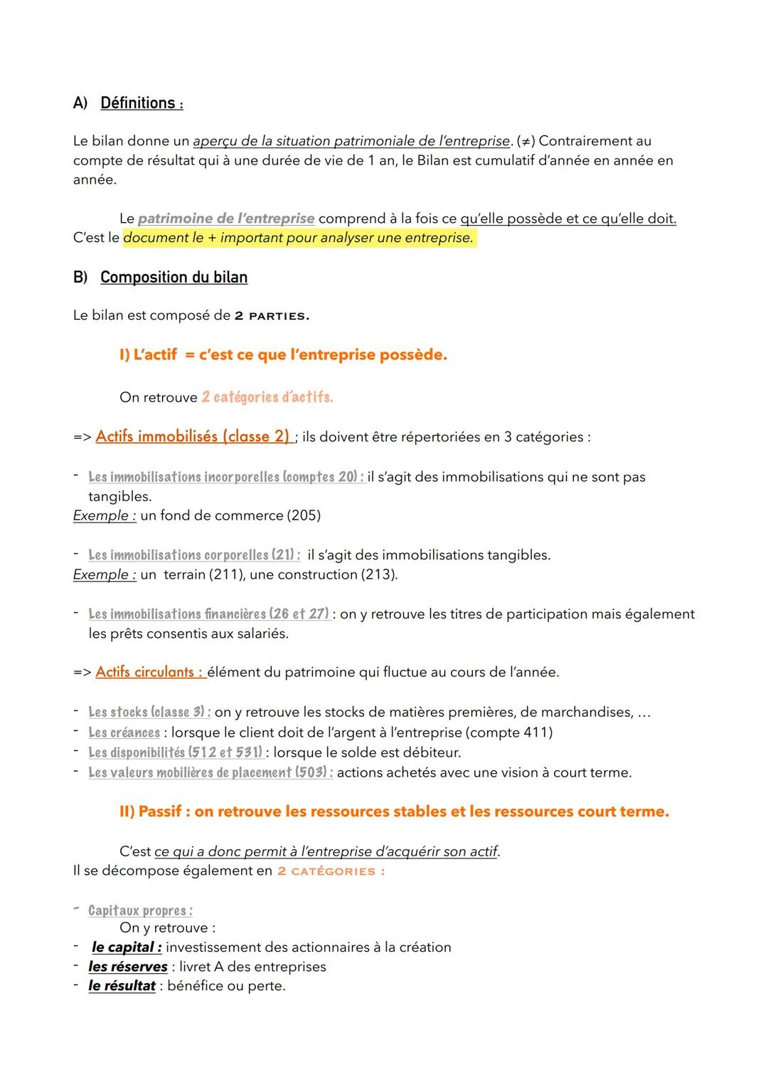 INTRODUCTION À LA
COMPTABILITÉ :
Chapitre 3 : Les documents de synthèses:
1/ Le plan des comptes :
A) Définitions :
Qu'est ce qu'un compte ?