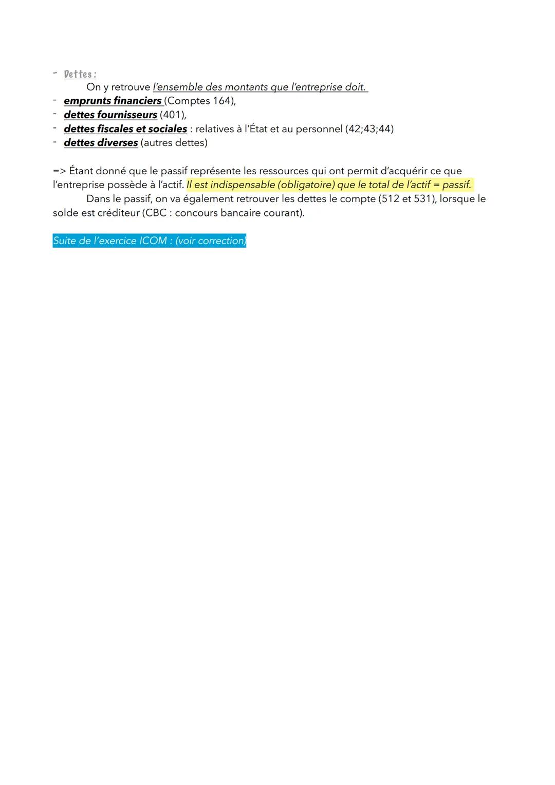 INTRODUCTION À LA
COMPTABILITÉ :
Chapitre 3 : Les documents de synthèses:
1/ Le plan des comptes :
A) Définitions :
Qu'est ce qu'un compte ?