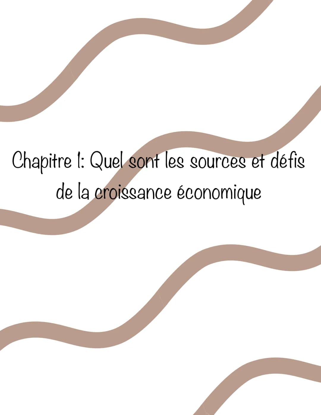 Chapitre 1: Quel sont les sources et défis
de la croissance économique Les définitions :
Croissance économique: l'augmentation de la product