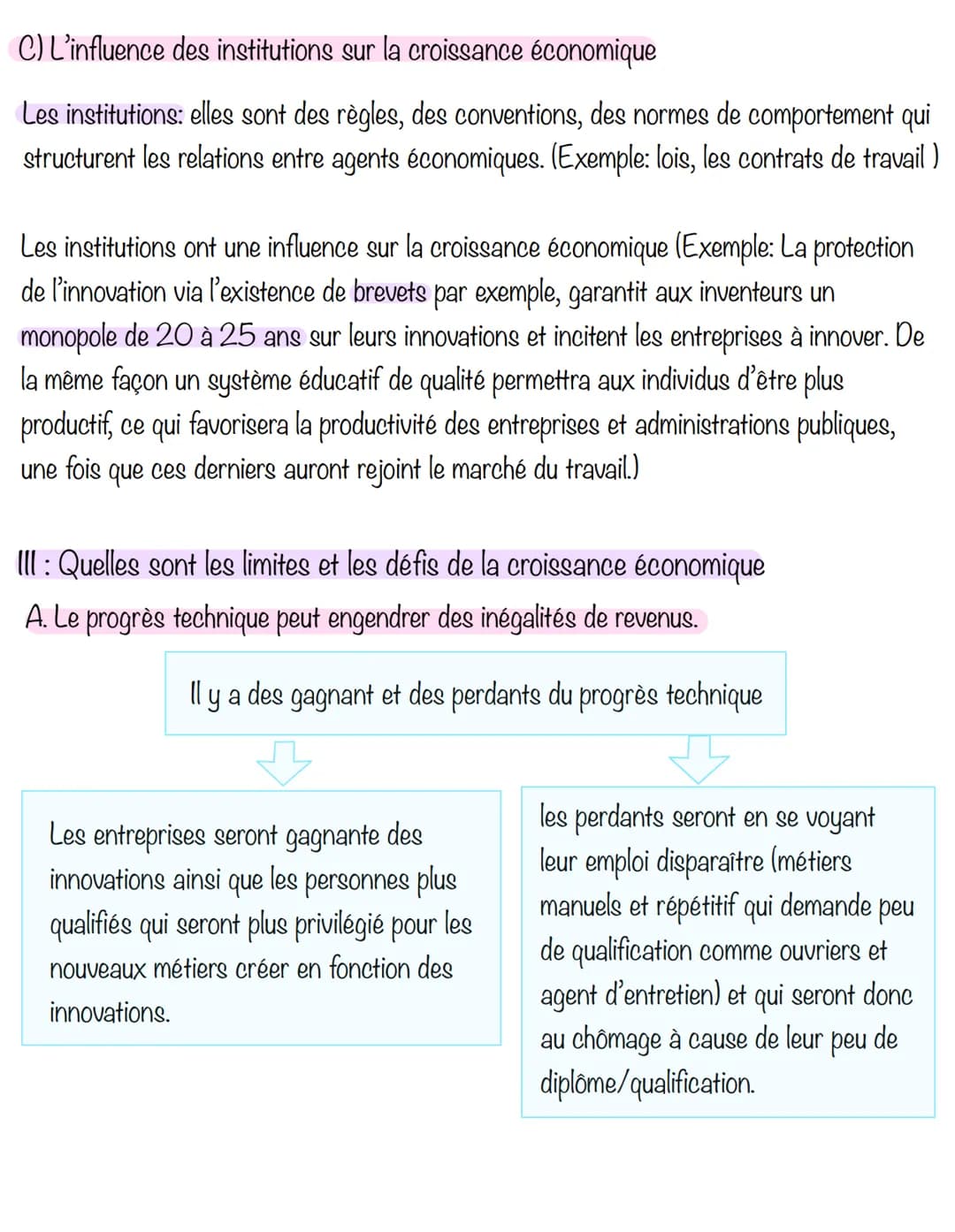 Chapitre 1: Quel sont les sources et défis
de la croissance économique Les définitions :
Croissance économique: l'augmentation de la product