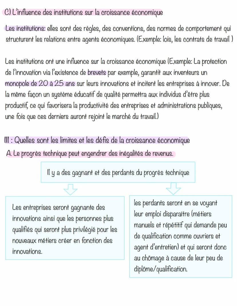 Chapitre 1: Quel sont les sources et défis
de la croissance économique Les définitions :
Croissance économique: l'augmentation de la product