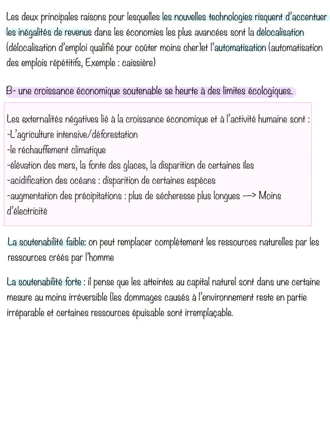 Chapitre 1: Quel sont les sources et défis
de la croissance économique Les définitions :
Croissance économique: l'augmentation de la product