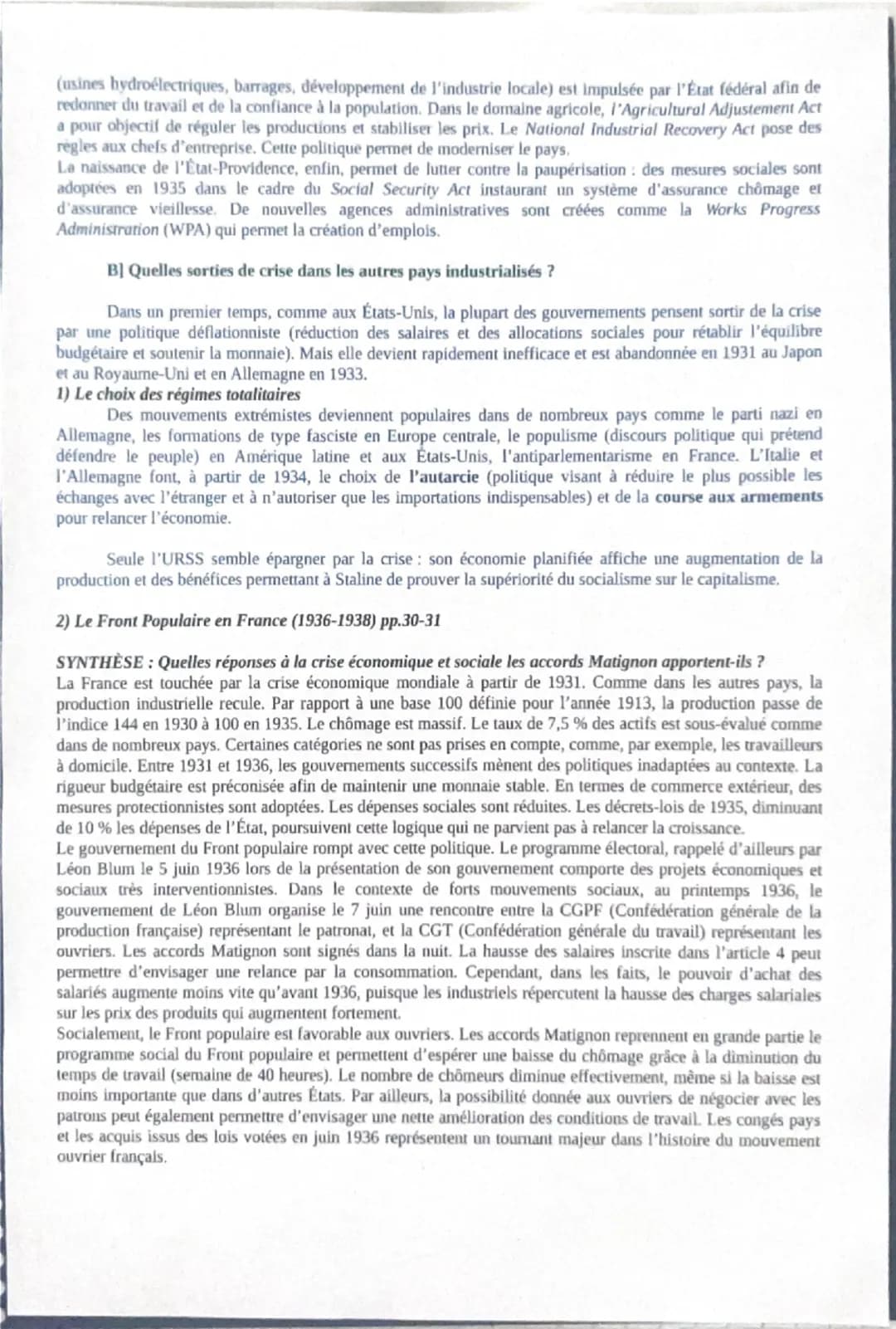 Fiche d'objectifs et de mémorisation du chapitre HI.1
« L'impact de la crise de 1929: déséquilibres économiques et sociaux »>
Problématique;