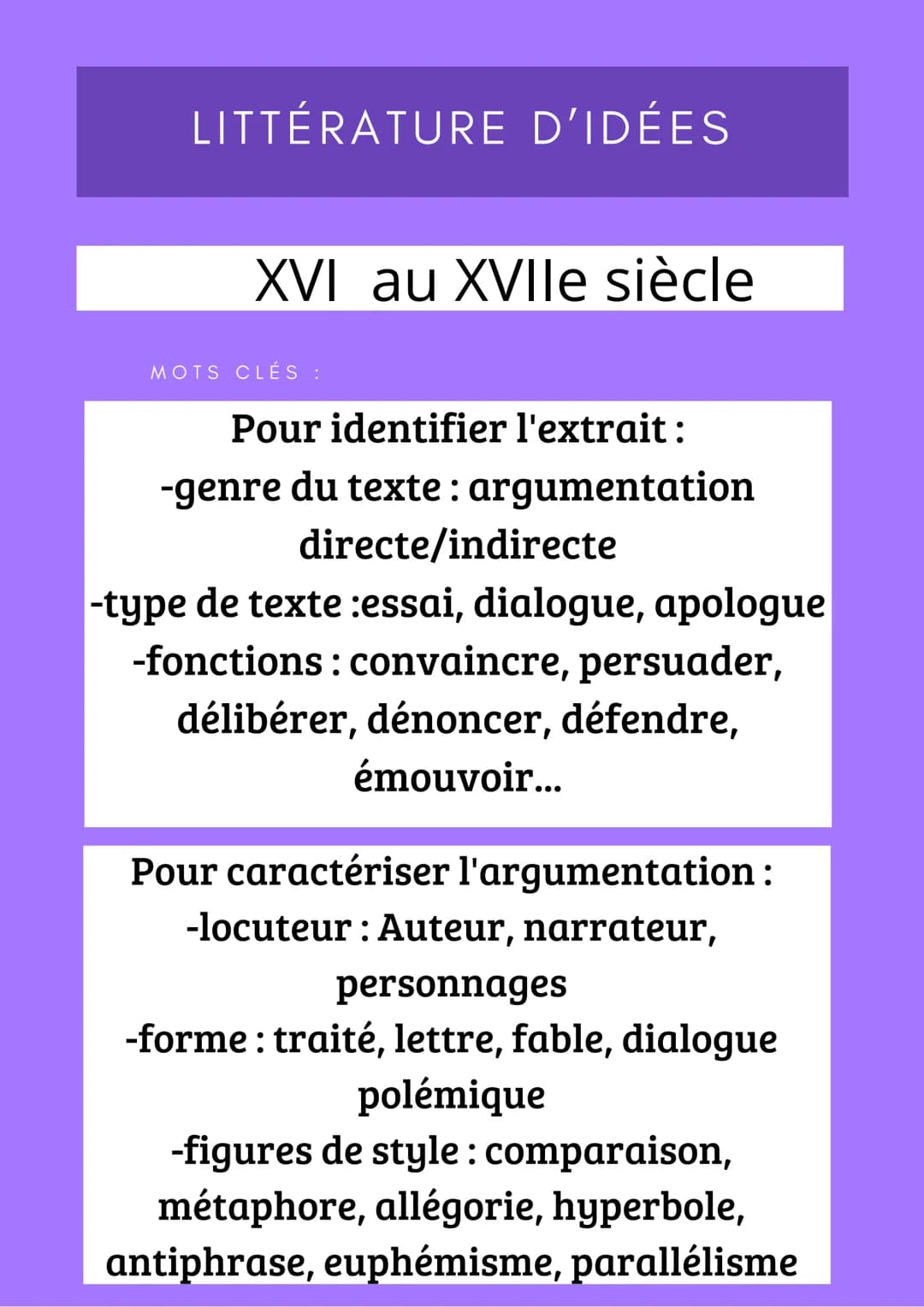 RÉCIT DU MOYEN ÂGE
MOYEN ÂGE au XXIe siècle
MOTS CLÉS :
Pour identifier l'extrait :
-genre du récit : roman d'analyse, roman
d'apprentissage