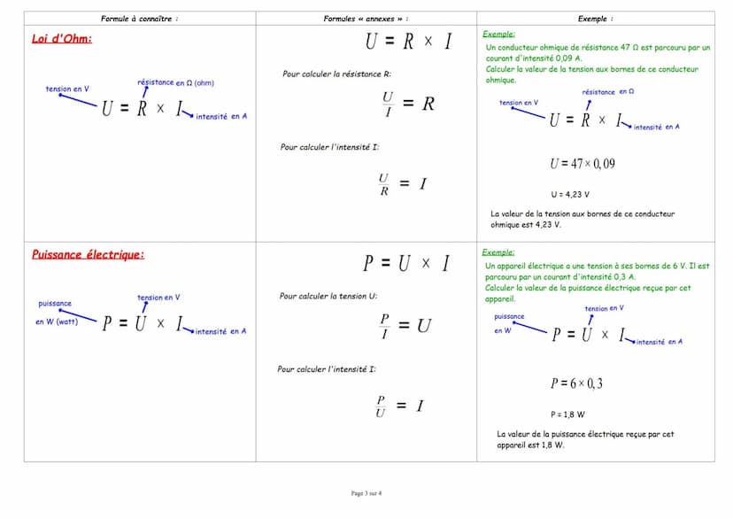 Formule à connaître :
Masse volumique:
FORMULES DE PHYSIQUE-CHIMIE A CONNAITRE POUR LE BREVET
Exemple:
Formules annexes >>> :
Exemple :
mass