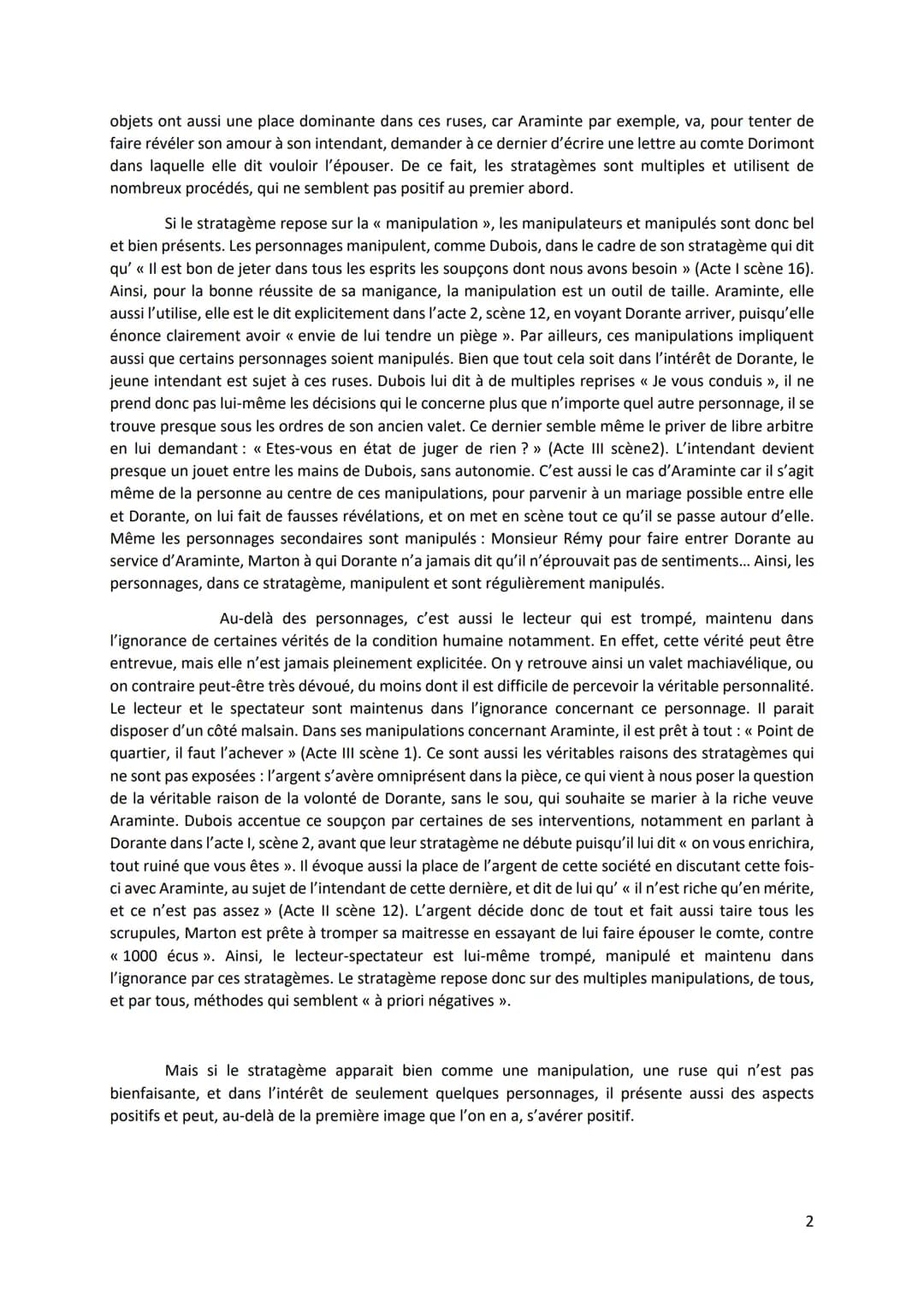 Ophélie Freton
Observation:
Dissertation théâtre Marivaux
1²4
A l'époque des Lumières, Voltaire, dans sa correspondance, reprochait à certai