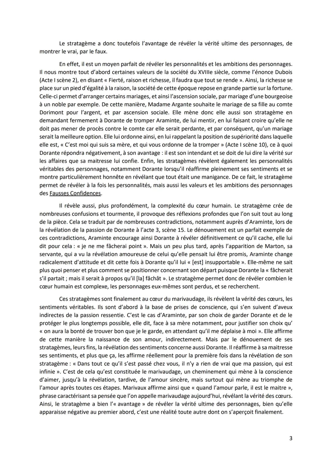 Ophélie Freton
Observation:
Dissertation théâtre Marivaux
1²4
A l'époque des Lumières, Voltaire, dans sa correspondance, reprochait à certai