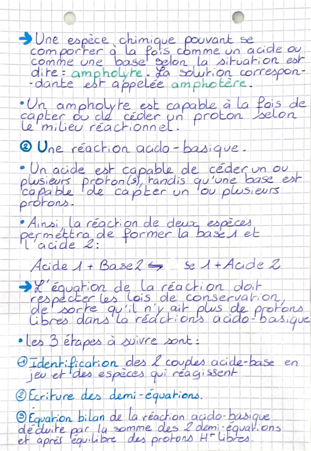 Physi QUE
~ChiMiE
Theme
Déterminer les composantes d'un système
chimique.
10
Chapirre 1
Acide et base selon Brönsted
Un acide et une base
La