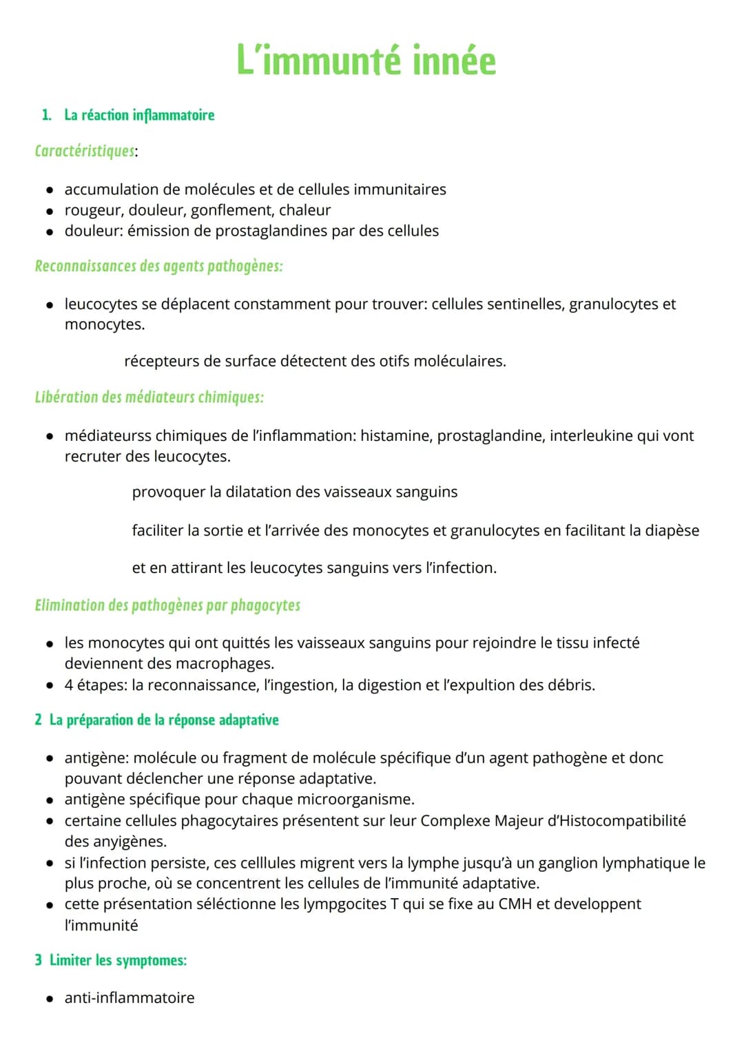 L'immunité innée 