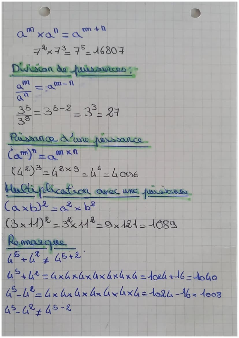 math
Les puissances
a désigne le produits de n facteurs.
a²=axax...xa,
a apparaitn fois
a se lit Ka expresant ny): le nombre n
s'appelle in 