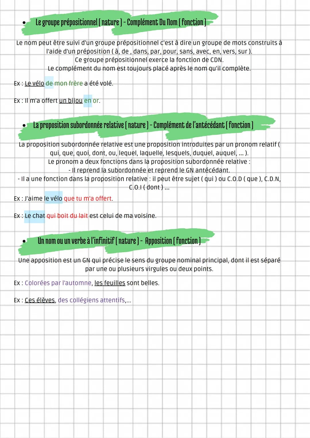 Français
Les compléments circonstanciels
Les compléments de phrase complètent le sens d'une phrase en précisant les circonstances,
dans lesq