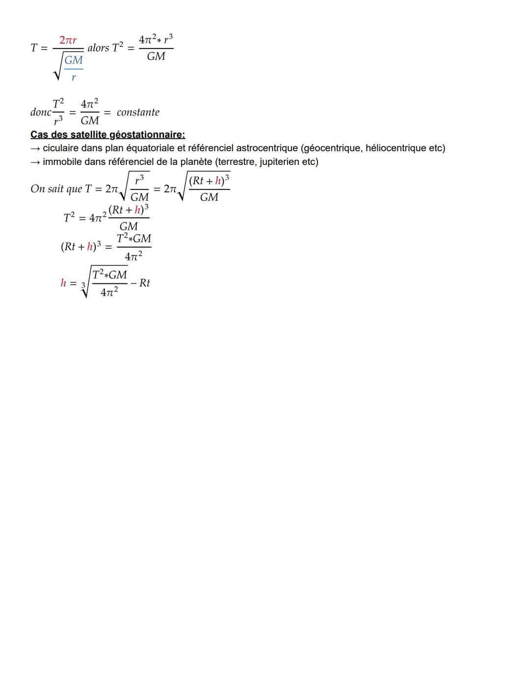 Force gravitationelle:
Accélération:
Champ gravitaitionnel:
Frenet:
a =
et
dv→
•Ut +
0²
dt
r
0²
D'après la 2ème loi de Newton : F = ma et F 