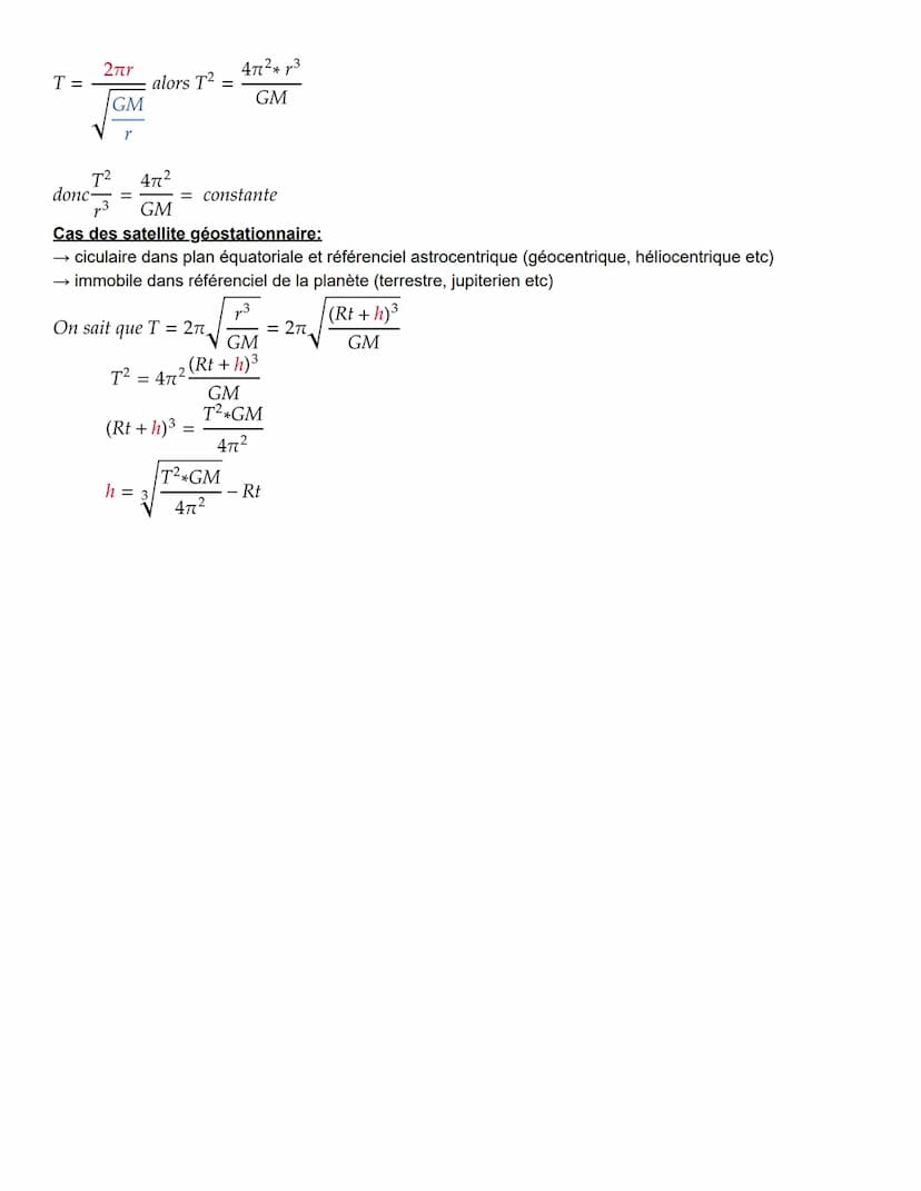 Force gravitationelle:
Accélération:
Champ gravitaitionnel:
Frenet:
a =
et
dv→
•Ut +
0²
dt
r
0²
D'après la 2ème loi de Newton : F = ma et F 