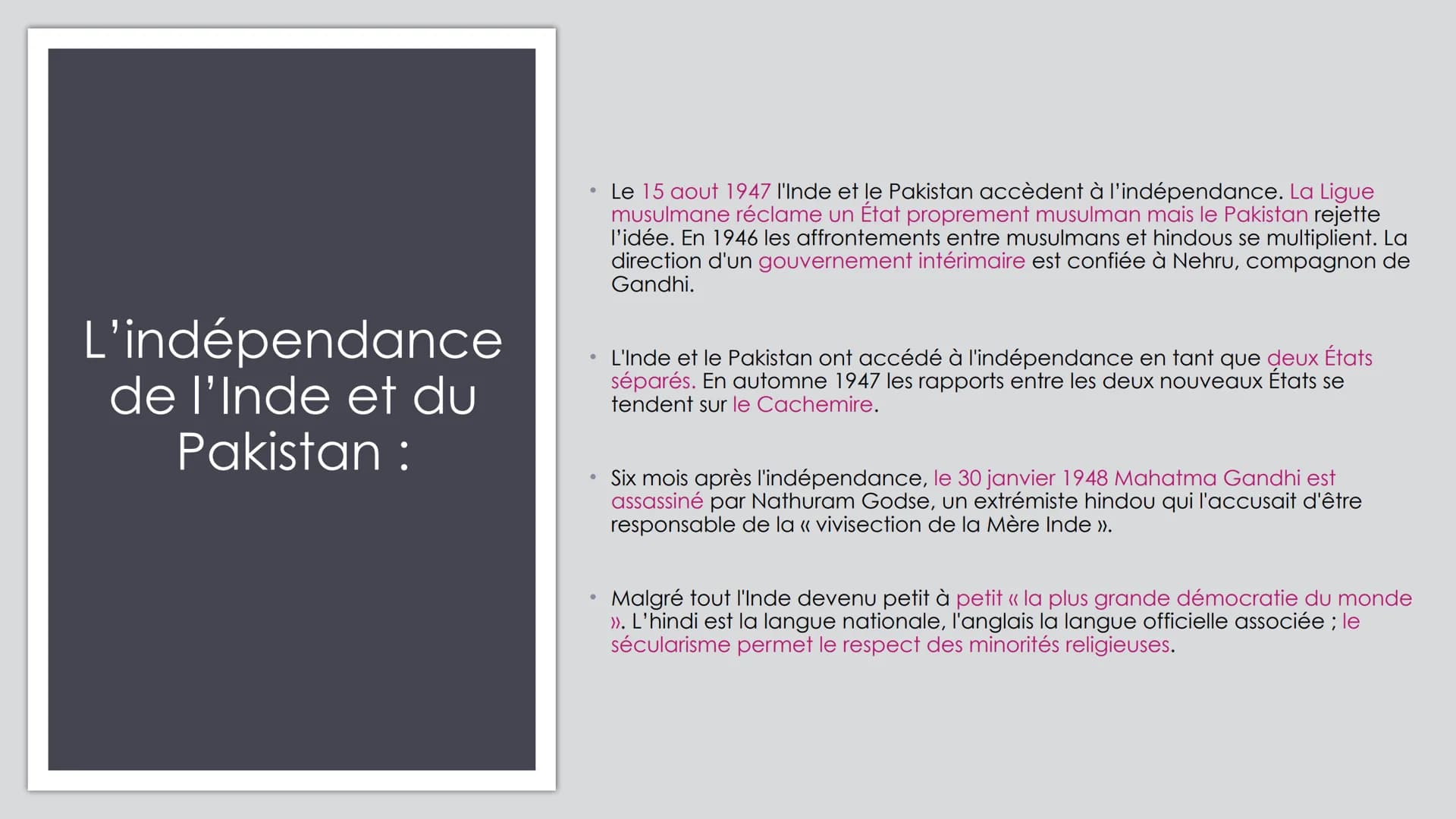 W
QUELLE EST LA PLACE DES MINORITÉS
RELIGIEUSES EN INDE DEPUIS
L'INDÉPENDANCE?
Emilie DHAINE
KMANNA
yan Sommaire :
• Introduction
●
●
●
L'in