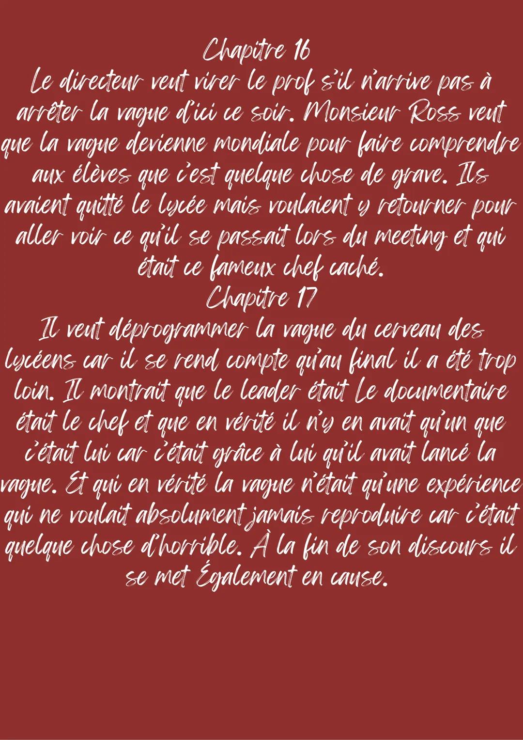 --- OCR Start ---
resumer de la vague
chapitre pare chpitre
Chapitre 1
Laurie saunders. Le nom du jour est gordon
grapevine. Trois en qu'ell