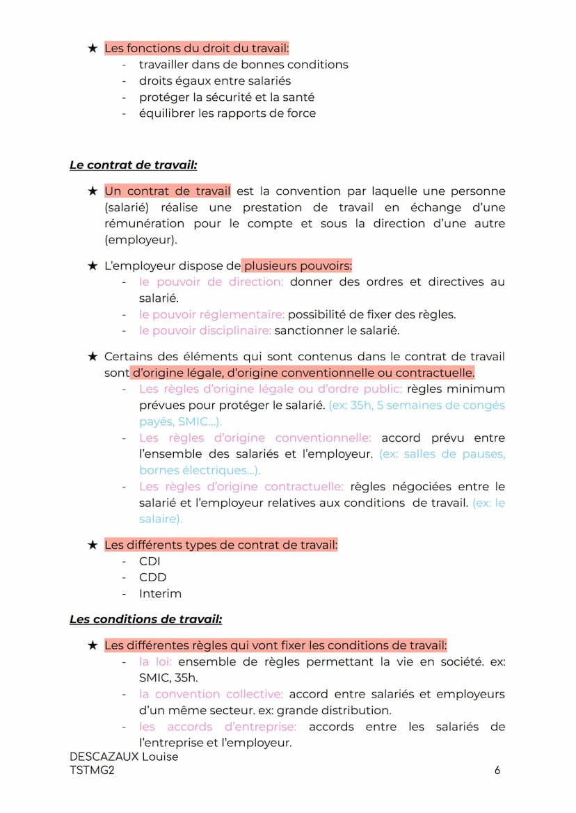 DROIT:
LE DROIT DES CONTRATS
Les notions générales du Droit des contrats:
Un contrat est un accord de volonté entre 2 personnes physiques
et