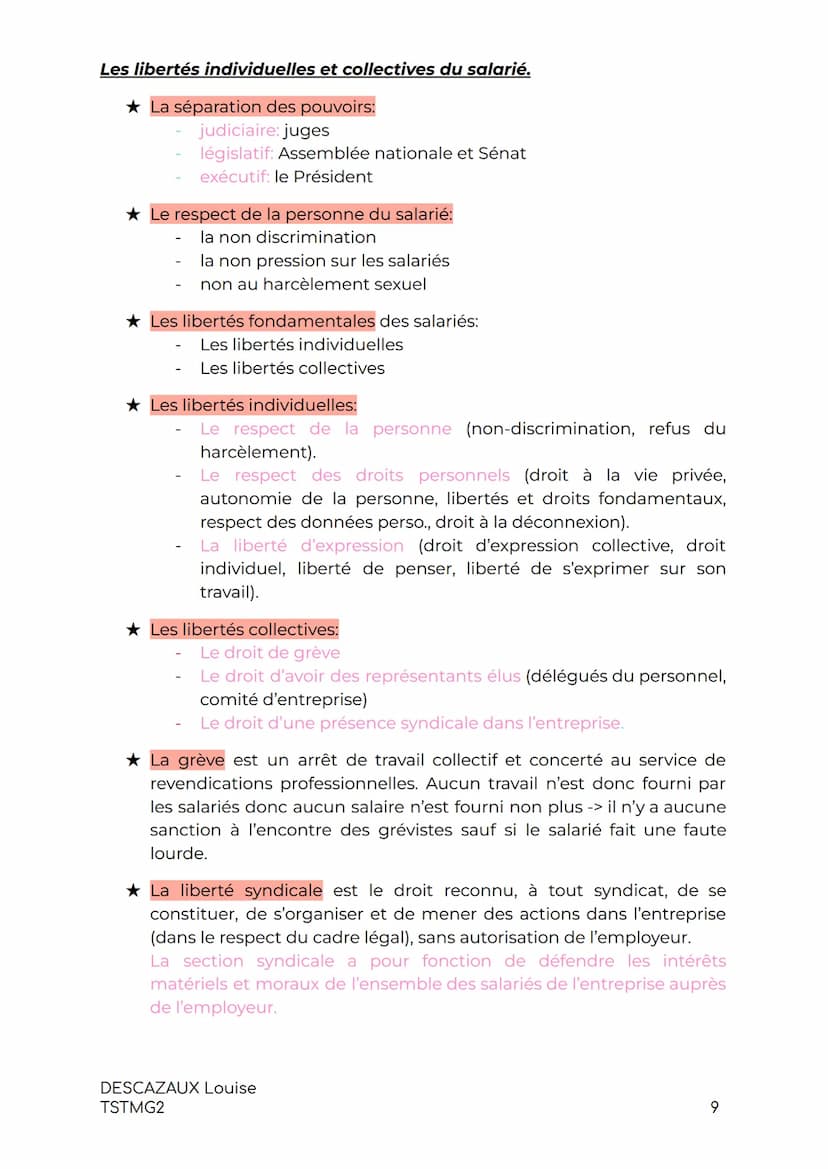 DROIT:
LE DROIT DES CONTRATS
Les notions générales du Droit des contrats:
Un contrat est un accord de volonté entre 2 personnes physiques
et