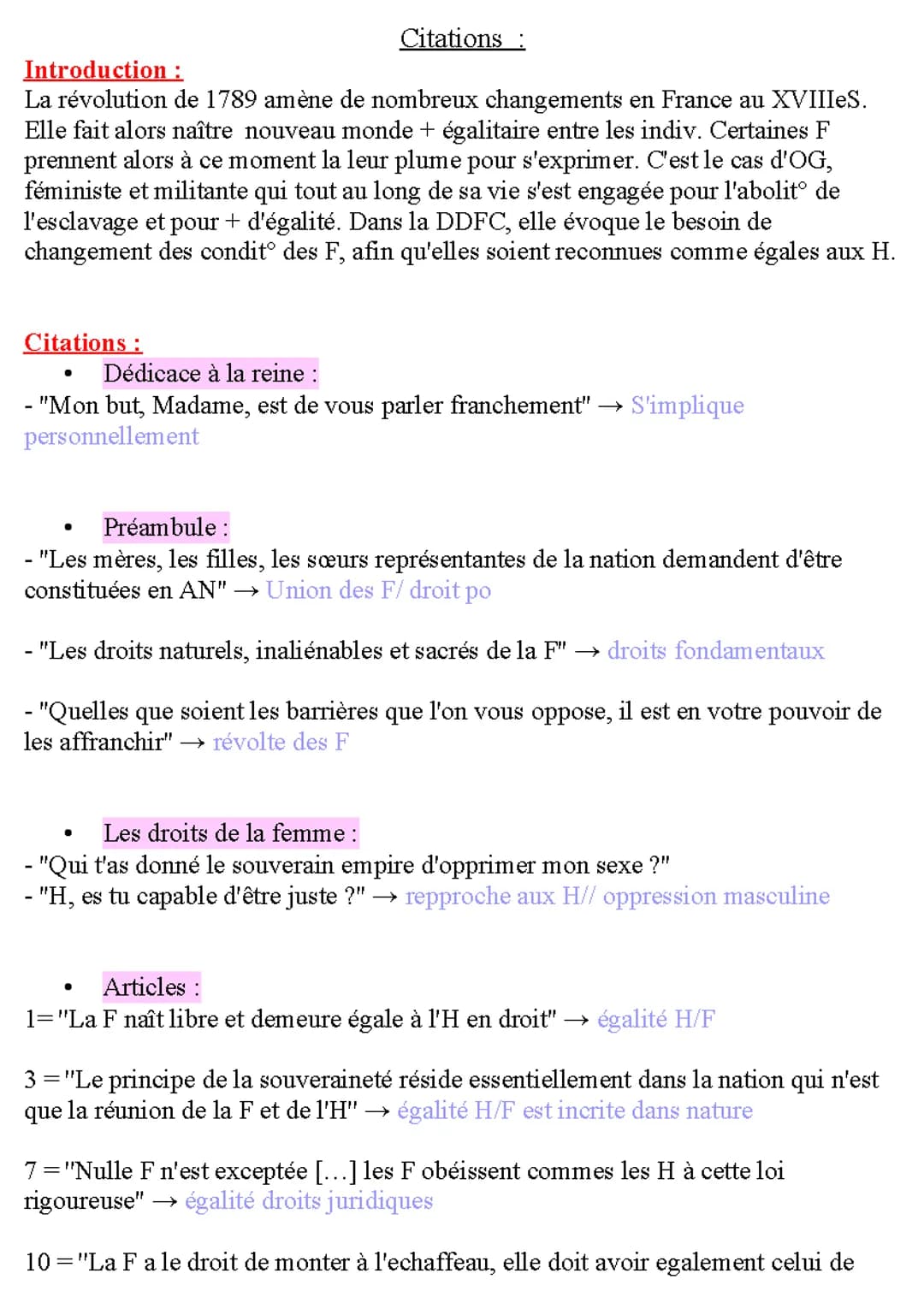 Citations + intro sur OG 