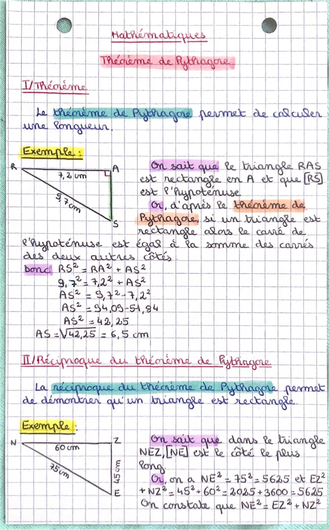 Théorème de Pythagore