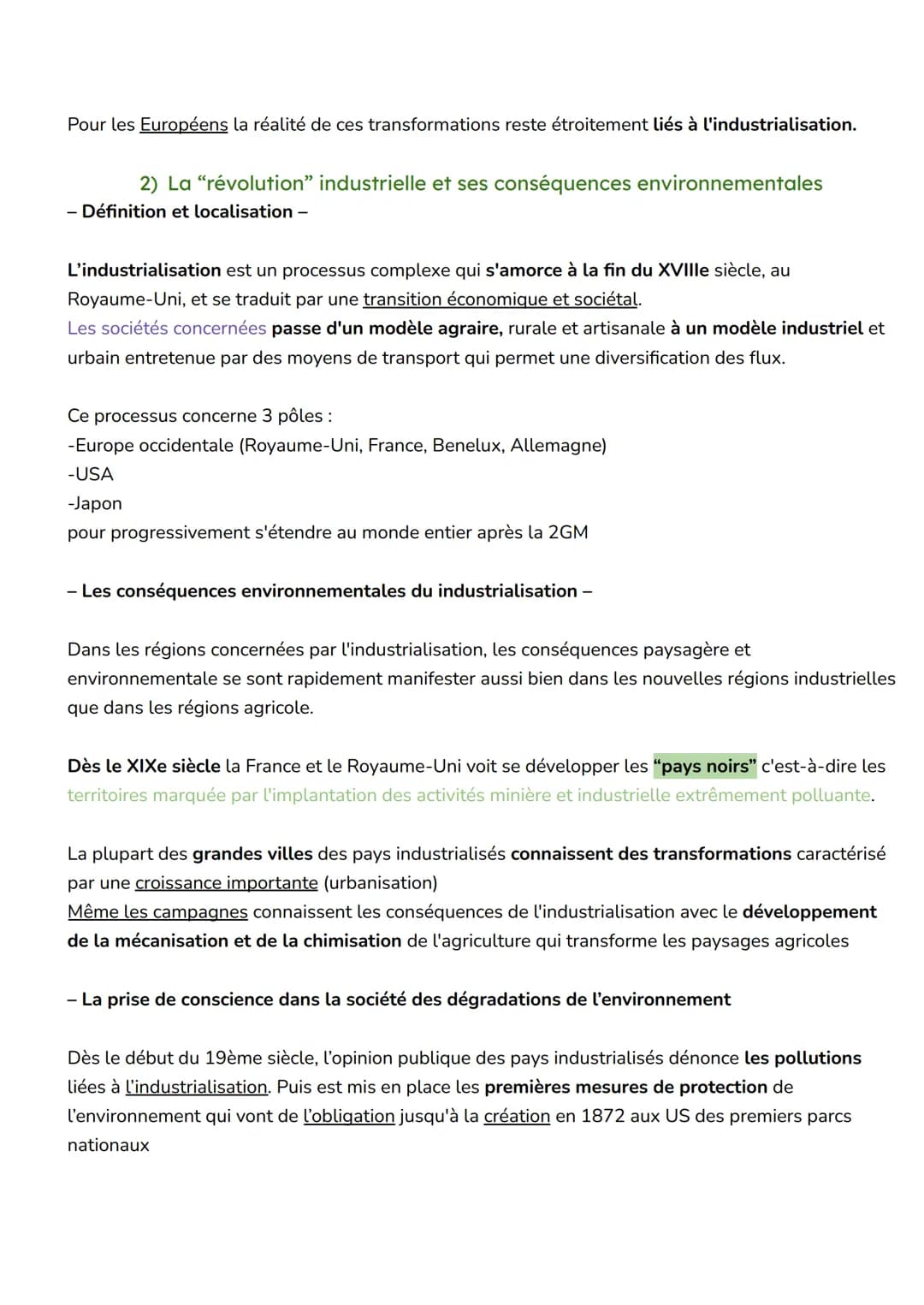Thème 5: L'environnement,
entre exploitation et protection: un enjeu planétaire
PBQ générale:
Comment et pourquoi à émérgé la question envir