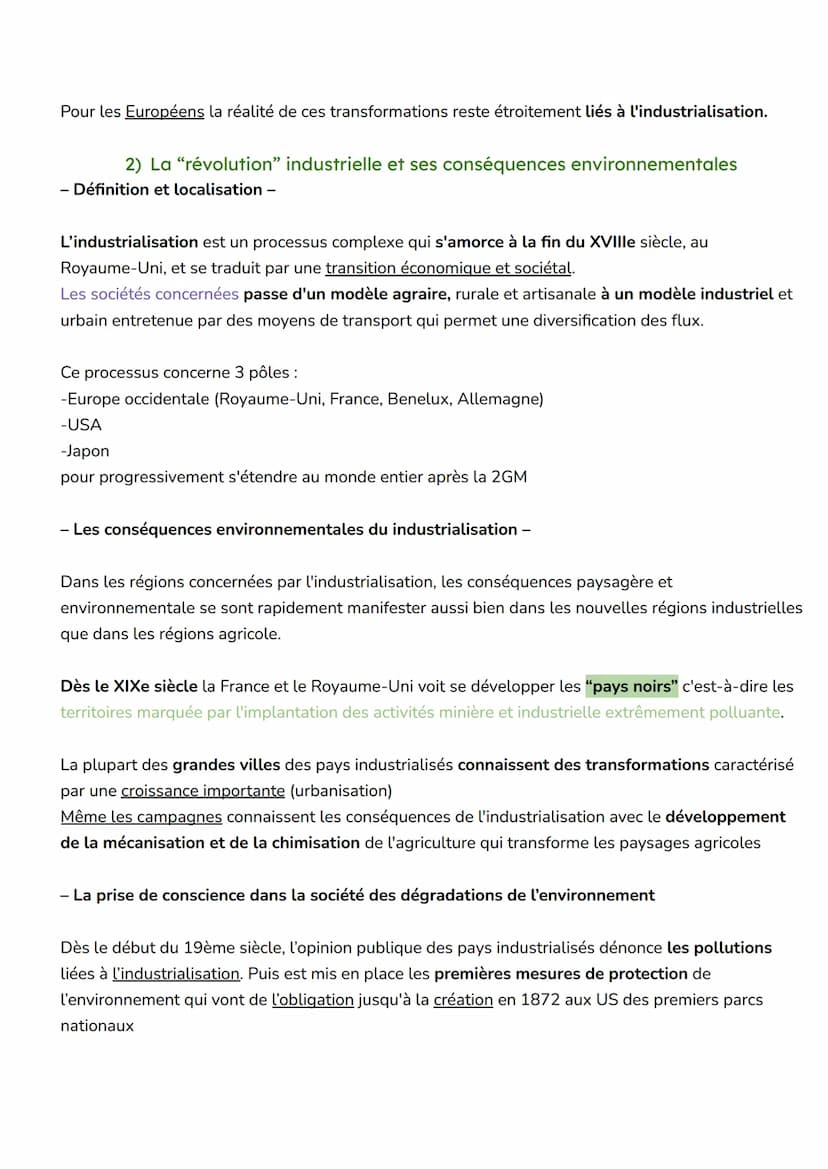 Thème 5: L'environnement,
entre exploitation et protection: un enjeu planétaire
PBQ générale:
Comment et pourquoi à émérgé la question envir