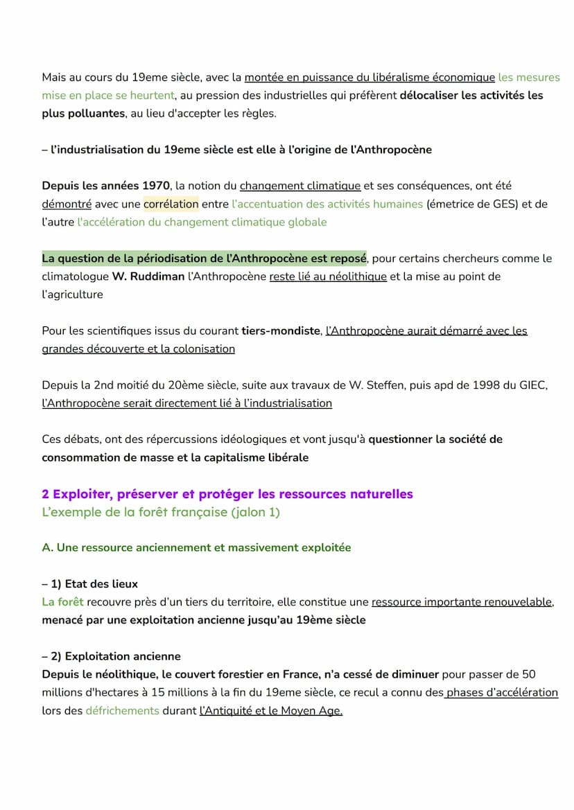 Thème 5: L'environnement,
entre exploitation et protection: un enjeu planétaire
PBQ générale:
Comment et pourquoi à émérgé la question envir