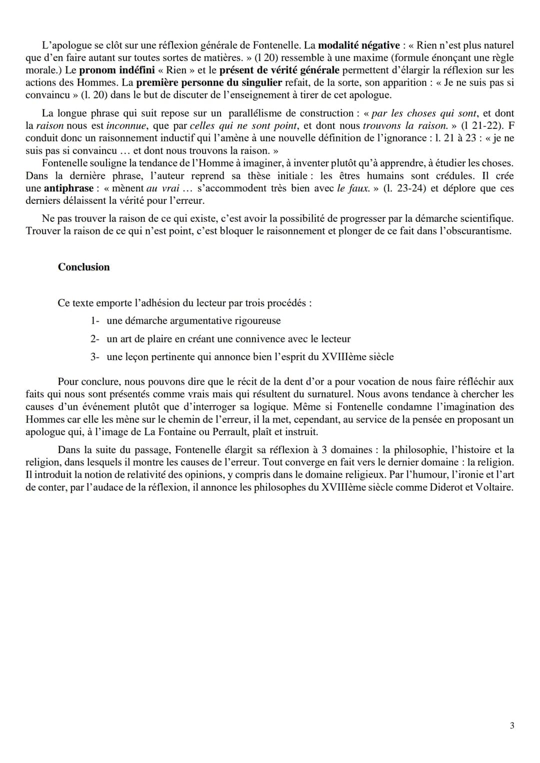 Objet d'étude n°4 : la littérature d'idées du XVIè au XVIIIè
Parcours associé : « Rire et savoir »
Texte 4 (texte 16) Fontenelle, Histoire d