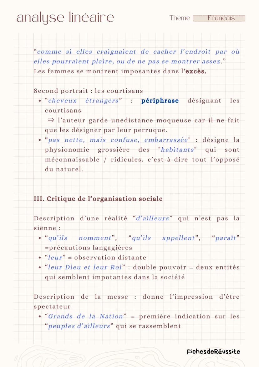 analyse linéaire
Thème
Français
-
Remarque 74, VIII Les Caractères,
La Bruyère
Introduction
Le XVIIème siècle, siècle du classicisme, est ca