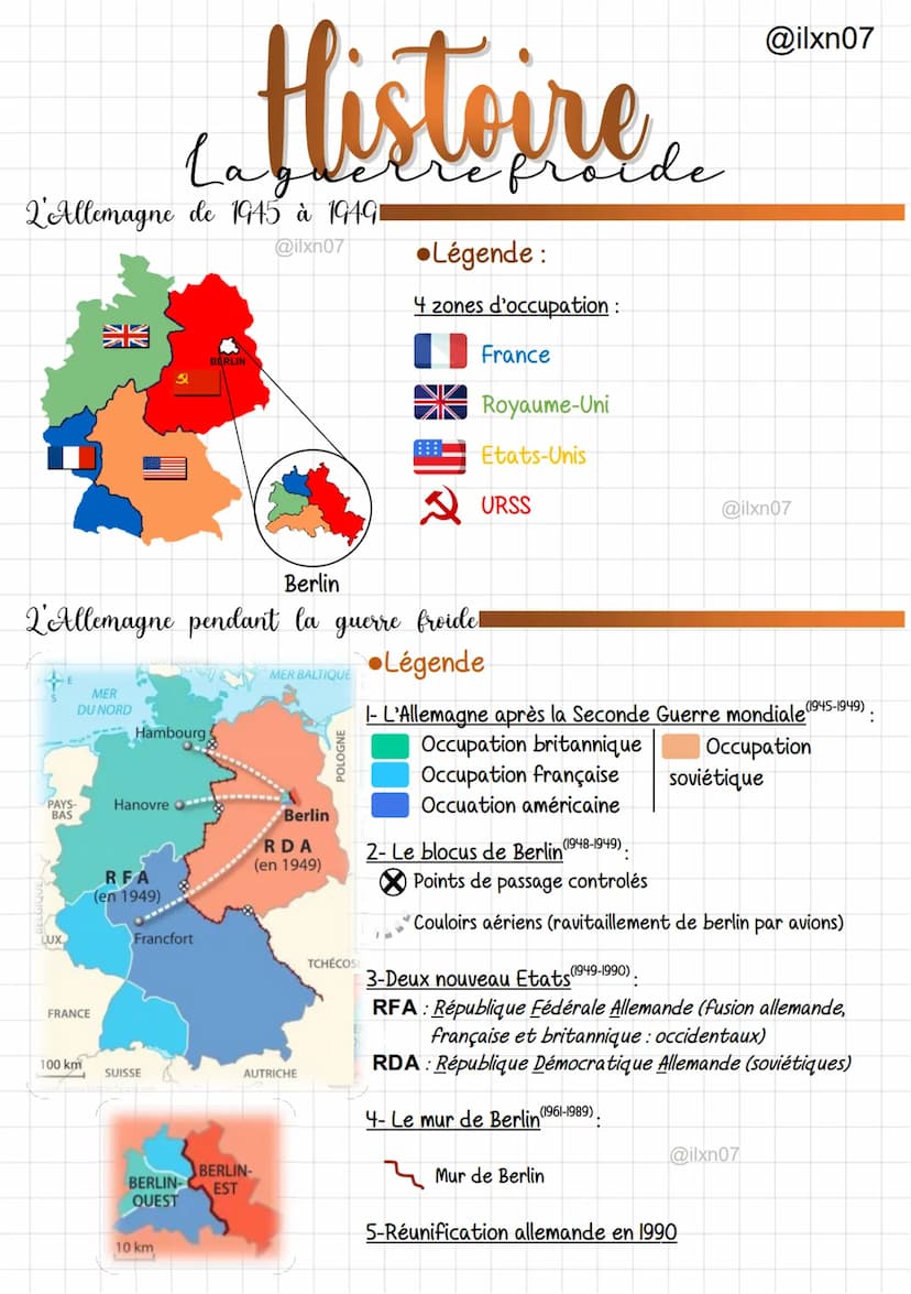 Histoire
Un monde bipolaire
•Des vainqueurs
@ilxn07
@ilxn07
Etats-Unis
Une influence
Les Etats-Unis et l'URSS
vont donc en profiter pour
éla