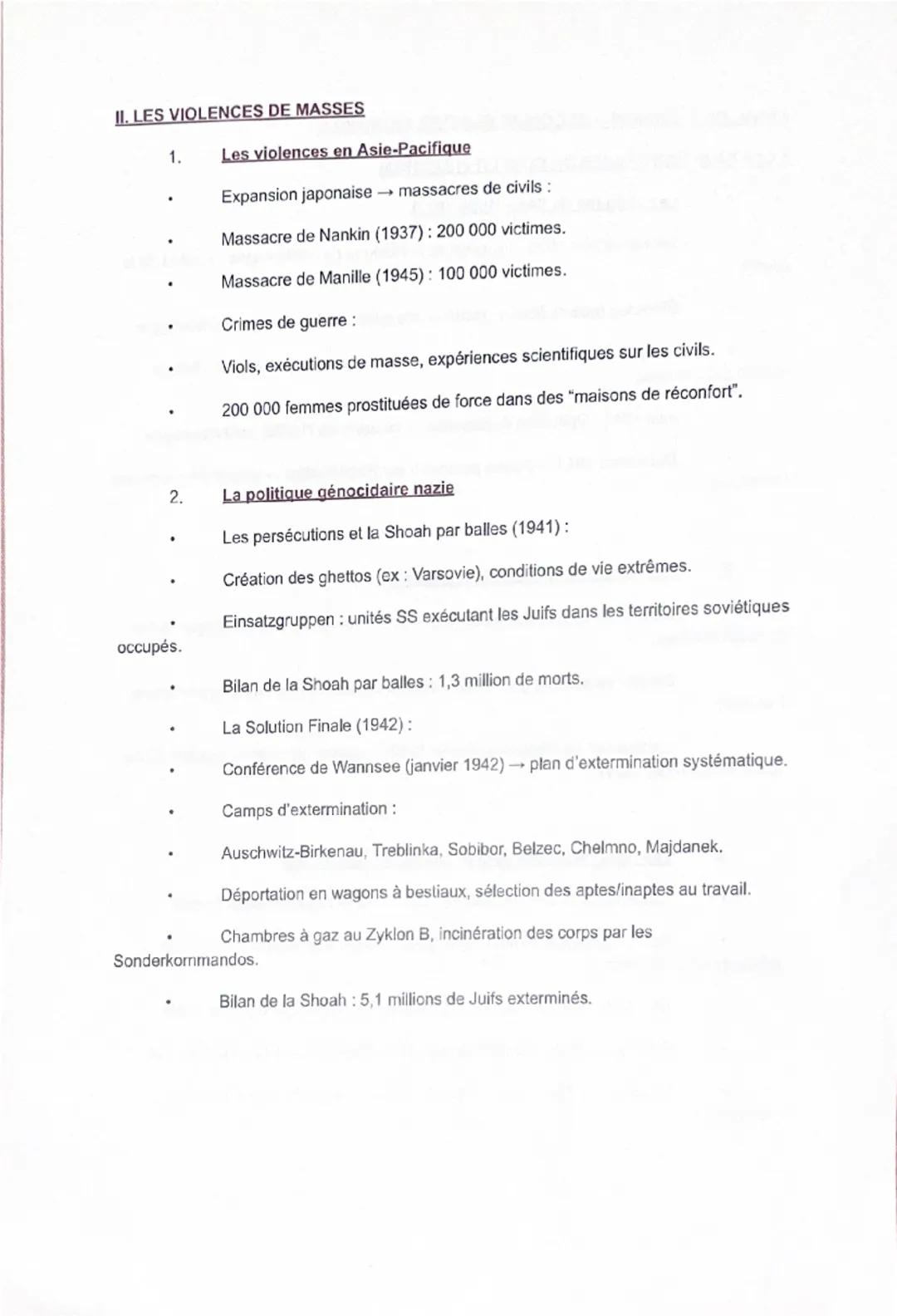 --- OCR Start ---
FICHE DE RÉVISION - SECONDE GUERRE MONDIALE
I. LES GRANDES PHASES DU CONFLIT (1939-1945)
1.
Les victoires de l'Axe (1939-1
