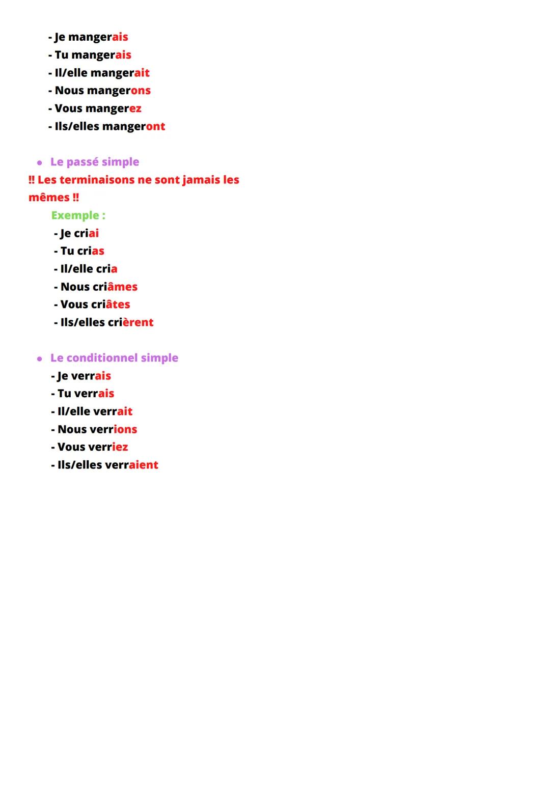 • Le présent
a) les terminaisons du 1er groupe
-Je parle
- Tu parles
Il/elle parle
- Nous parlons
- Vous parlez
- Ils/elles parlent
-
França