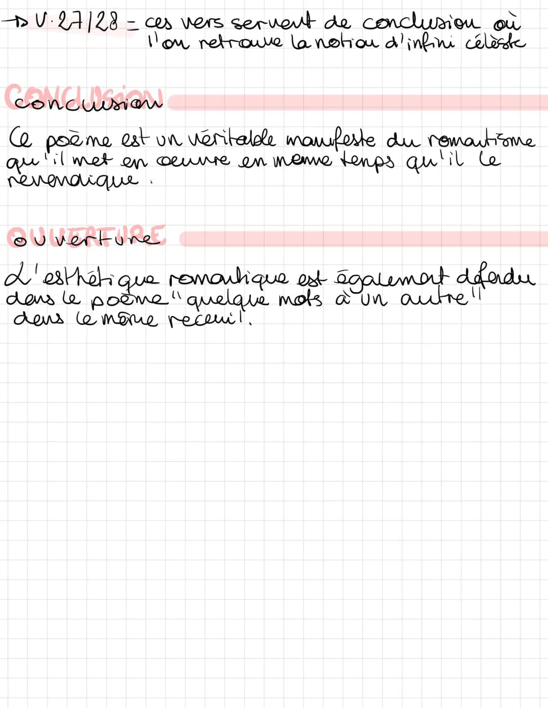 DV.27/28 - ces vers servent de conclusion où
I'on retrouve la notion d'infini célèste
Concursion
се
Ce poème est un véritable manifeste du r