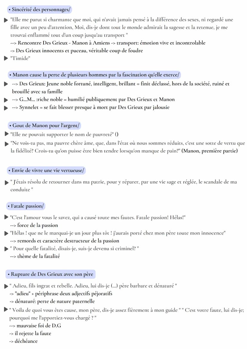LES CITATIONS
Manon Lescaut
+
• L'histoire et l'intrigue apparait comme vraie/
"Je dois avertir ici le lecteur que j'écrivis son histoire pr