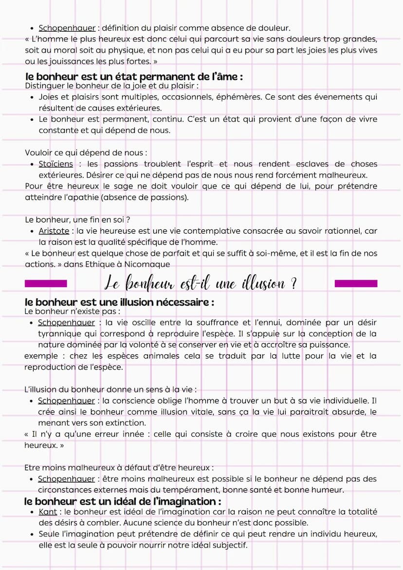 Philosophie
définitions
:
Le bonheur
état durable de plénitude et de satisfaction, état
agréable et équilibre de l'esprit et du corps.
accro