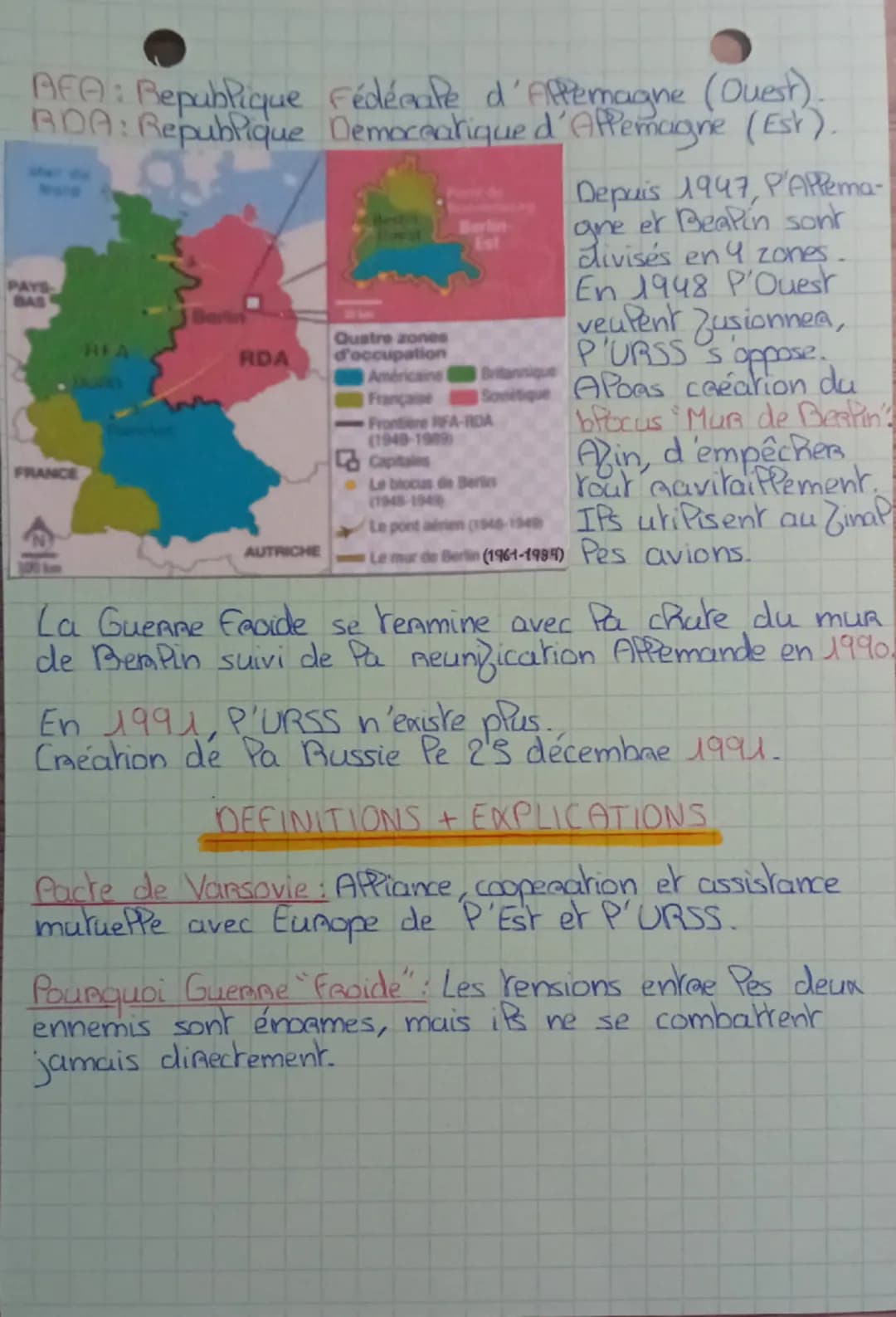 3e
Gary Histoine
Guence
P
Caoide
Après Pa seconde quease mondiale en 1945,
R'Europe à Reconstauiae soar rees affaiblie. Les
USA et P'URSS so