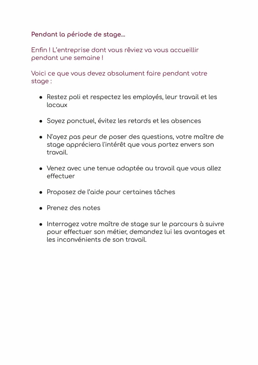 LE STAGE DE 3EME
Lors de ton année de 3ème tu seras confronté au "stage" ou
"période d'observation".
Il dure en moyenne une semaine et te pe