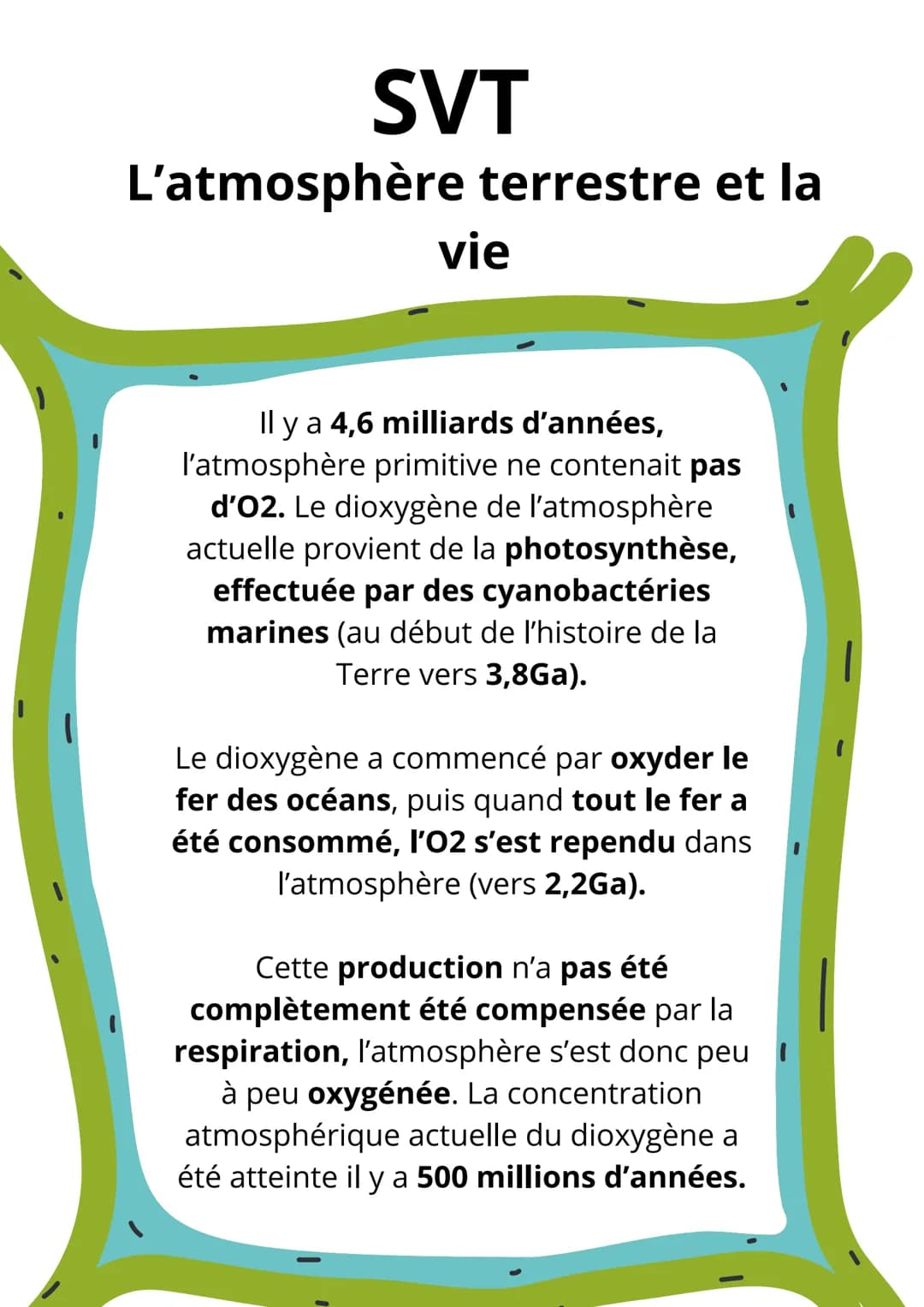 SVT
L'atmosphère terrestre et la
vie
L'Amazonie est-elle le poumon de notre planète ?
6CO2 + 6H20 = C6H1206 + 602
6C02C6+ 602
CO2 = C +02
Ph