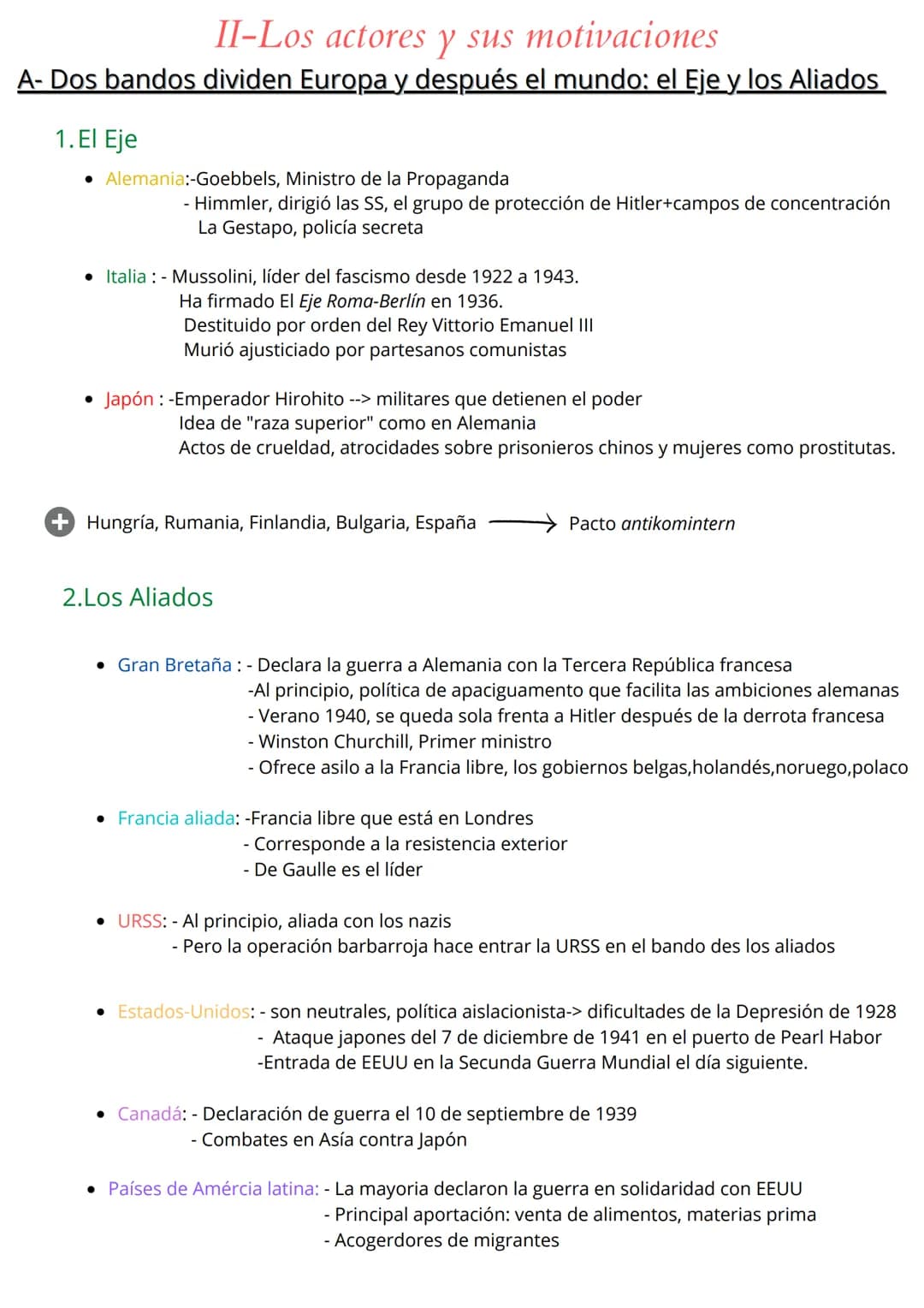 II-Los actores y sus motivaciones
A- Dos bandos dividen Europa y después el mundo: el Eje y los Aliados
1.El Eje
Alemania:-Goebbels, Ministr