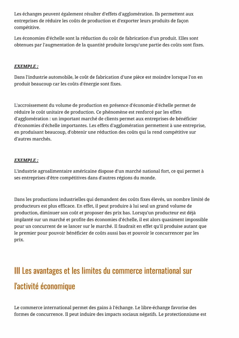 CHAPITRE 3: Quels sont les
fondements du commerce international
et de l'internationalisation de la
production
Le commerce mondial connaît de