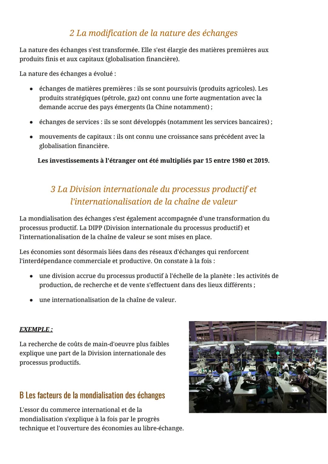 CHAPITRE 3: Quels sont les
fondements du commerce international
et de l'internationalisation de la
production
Le commerce mondial connaît de