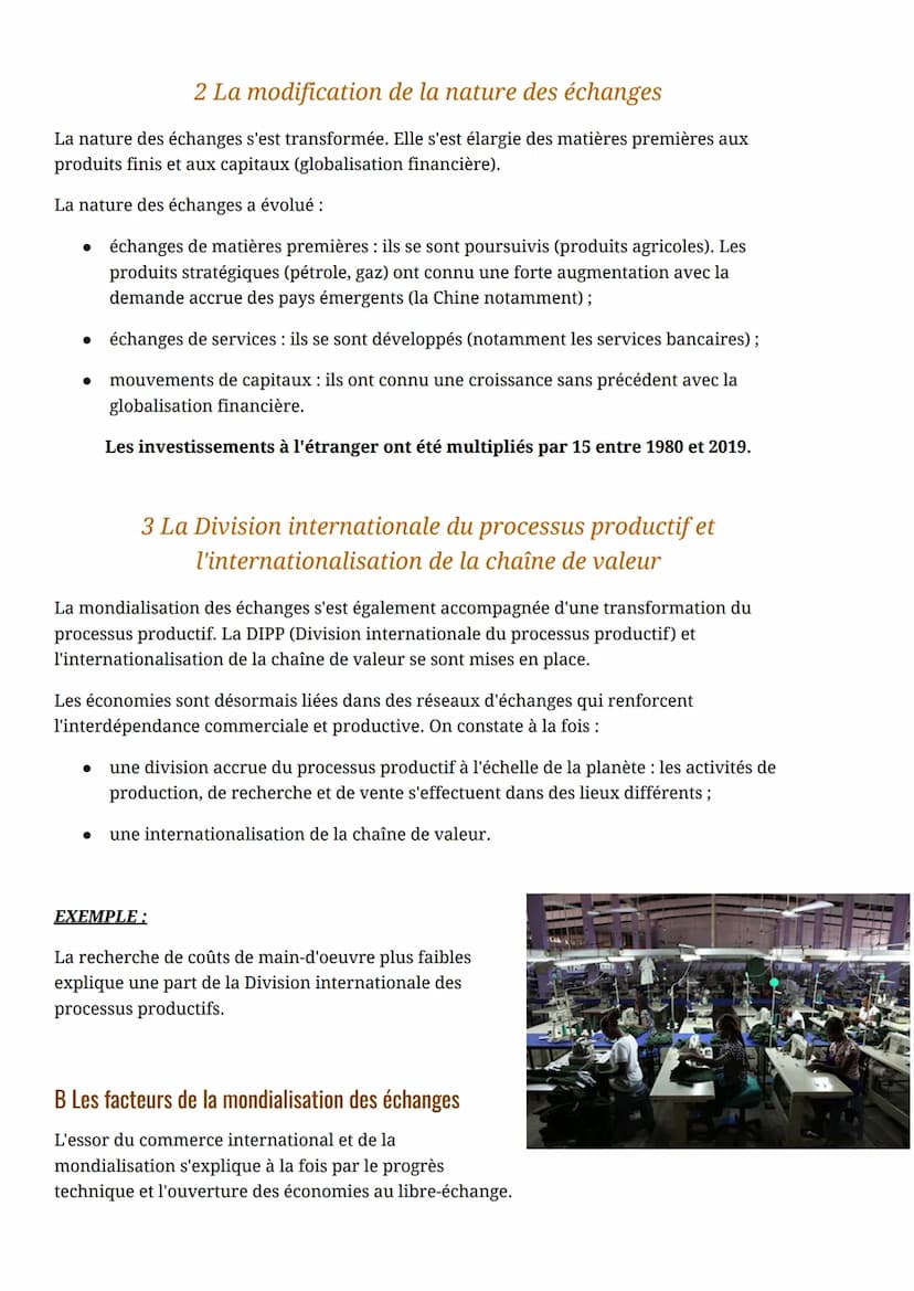 CHAPITRE 3: Quels sont les
fondements du commerce international
et de l'internationalisation de la
production
Le commerce mondial connaît de