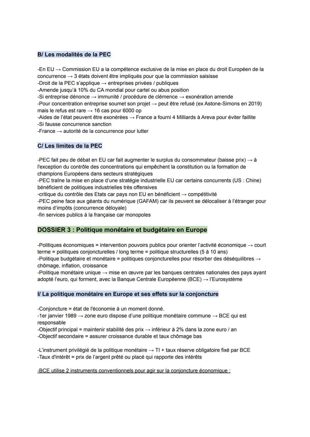 Dossier 1 : Quelles politiques économiques dans le cadre européen ?
-1951 CECA jette les base d'un marché commun
-1957 traité de Rome : 6 pa