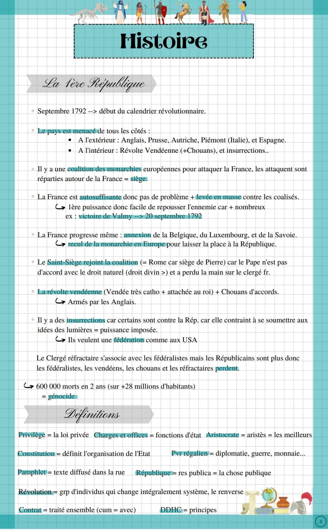 Le contexte
• La France est la 1ère puissance : + avancé dans le secteur économique
. Elle est divisé en 3 ordres :
Histoire
+ peuplé avec 2