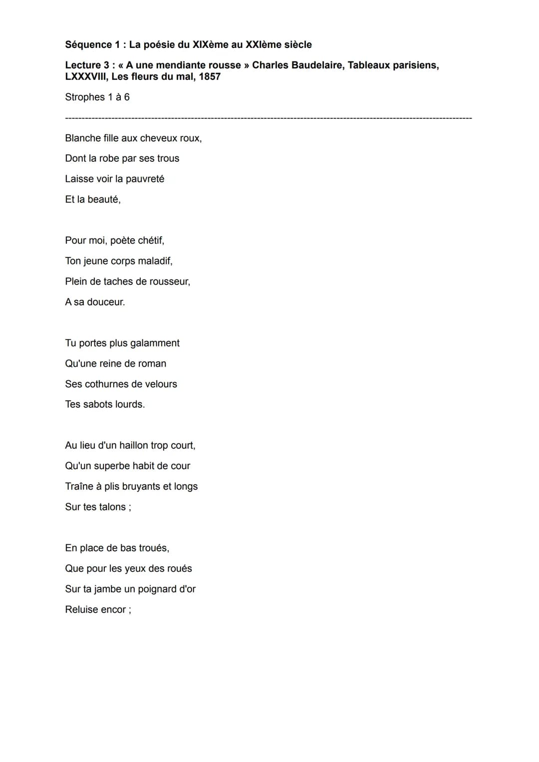 
<p>Charles Baudelaire est l'un des poètes majeurs du XIXe siècle. Il a vécu une enfance compliquée, notamment à cause du décès de son père.